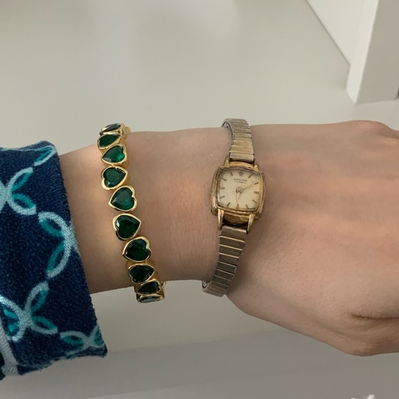 Vintage Gold & Silver Expansion Stretchy Band Wrist Watch Unisex Adult Unique - Picture 12 of 16